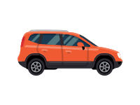 Orange Minivan