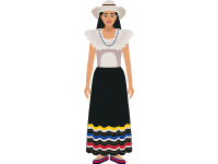 Traditional Colombian Female Costume
