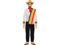 Traditional Colombian Male Costume