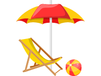 Sunbed with umbrella