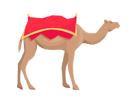Camel with Red Saddle