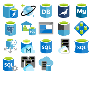 Azure Two Databases Icon Microsoft Azure | MyDraw