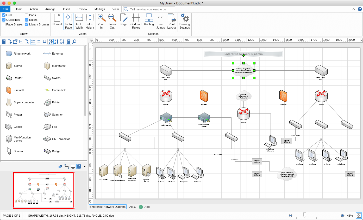 My Draw Network Diagram Software for Mac