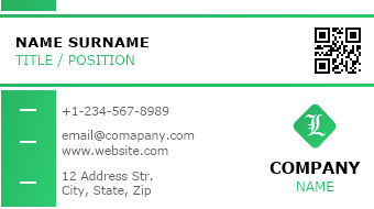 Modern Green Business Card