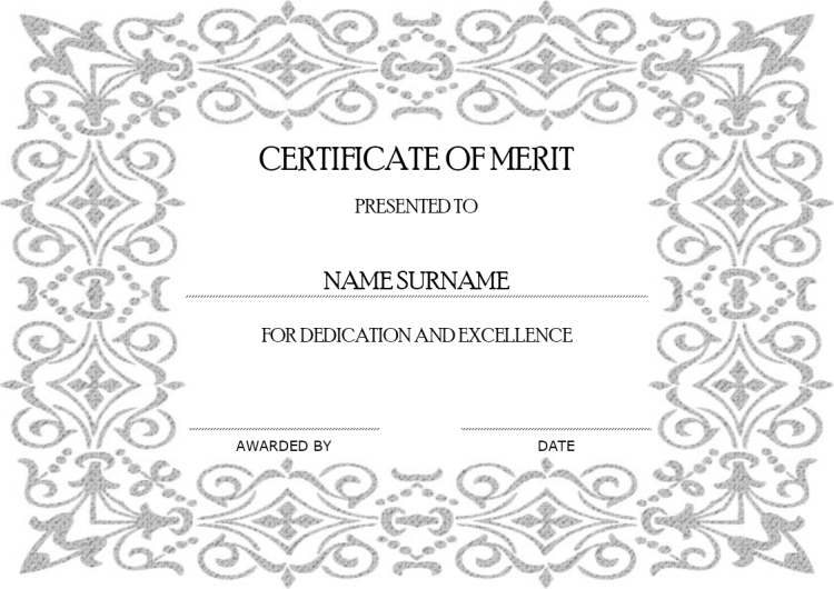Certificate of Merit