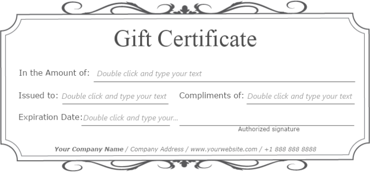 Classic Gift Certificate