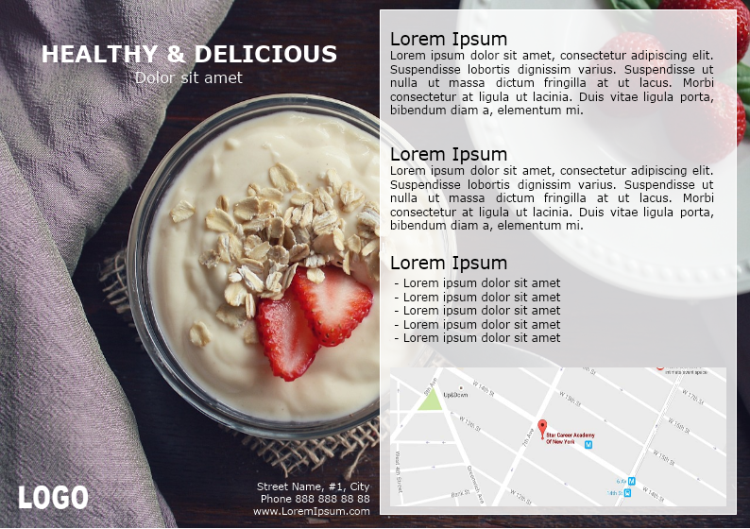 Healthy and Delicious Brochure