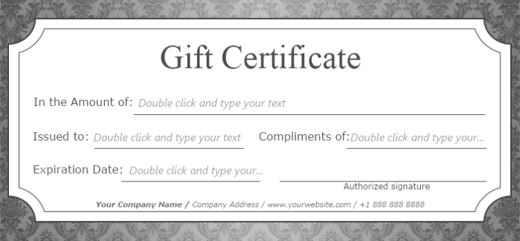 Luxurious Frame Gift Certificate