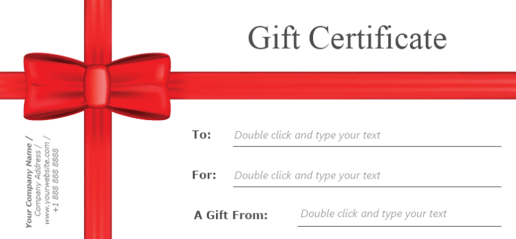 Ribbon Gift Certificate
