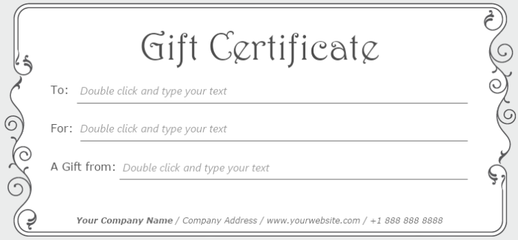 Simple Stylish Gift Certificate
