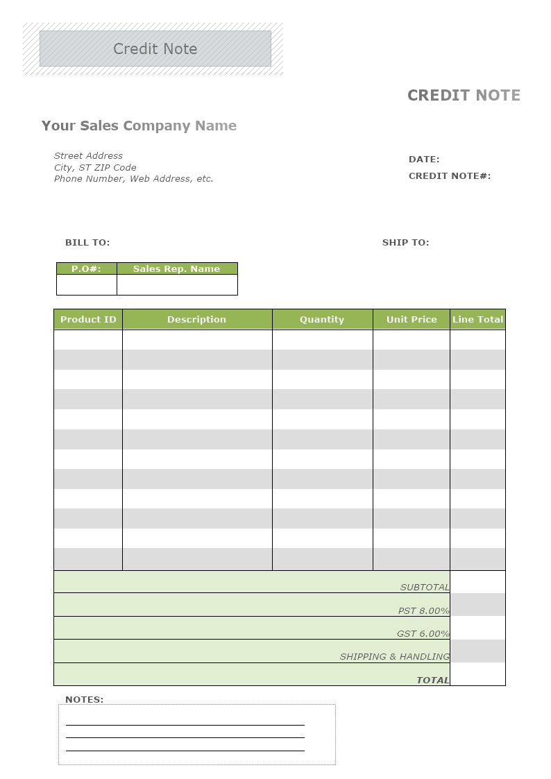 Credit Note