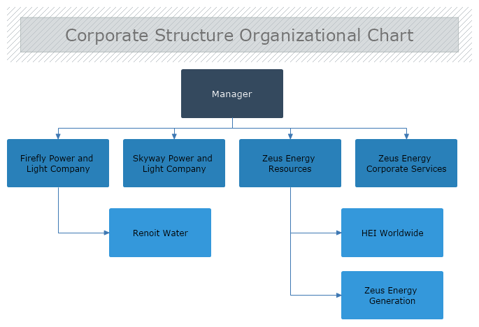 Corporate Structure Organizational Chart